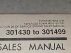 Briggs   Stratton Ms-6152 Sales Manual  March 1984 - Free Shipping W tracking