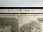 Antique Map Antigua  Guadaloupe  Mariegalante  West Indies  Kirkwood Edinburgh