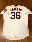 Will Harris 2016 Astros Game Used Worn Home White Jersey Mlb K Record 52 Ks Mlb