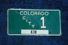 Kim Colorado City License Plate Low   1