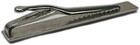 Hickok Usa Vintage Silver Tone Plain Tie Bar Clip Classic Rectangular Design