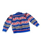 Vintage Rare  Seminole Native American Blue Patchwork Jacket Stripes Hand Made