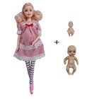 Pregnant Doll   Twin Babies Gift Set - Educational Role Play Toy For Girls  New