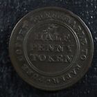 Ns-21a4 Halfpenny Token 1813 Canada Nova Scotia Ship Breton 965