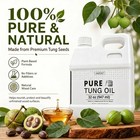 Oaiegsd 32 Oz 100  Pure Tung Oil For Wood  Safe Food Grade Tung Oil For Wood    