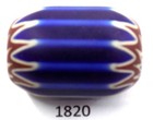 Beautiful Barrel Venetian Antique Chevron Trade Bead African 1820 Bg 89 Italian