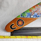 Vintage Handcrafted Boomerang Hand Painted Signed  Australia Authentic