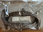 Ornate Purse Frame Curved Antique Silver Floral Metal Diy Bag Hf-6785  1 Pc 