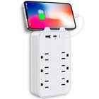 6 Outlet Extender Surge Protector Multi Plug Wall Adapter Usb Charger Ports With