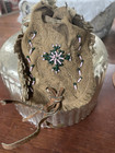 Native American Indian Antique Leather Beaded Pouch Bag Soft Hide Rare Find