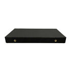 Black Leatherette Jewelry Case With Snap Lid Standard Size 1-1 2  Deep