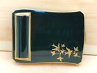 Rare Stratton Black Gold Birds Vintage Make Up powder lipstick Compact-1ma