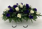 Purple Cream Rose Cemetery Saddle For Grave Headstone Decoration Mother s Day