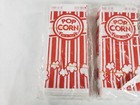 Lot Of 3 Carnival King Red White 1 Oz Paper Popcorn Machine Bag 100 pack