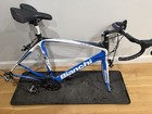 Bianchi Infinito Blue White Carbon Road Bike Frame W  Handlebar  Brakes  Chain