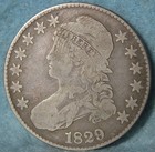 1829 Lettered Edge Capped Bust Silver Half Dollar   Old Us Coin  539