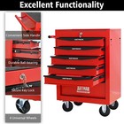 6-drawers Tool Chest Cabinet heavy-duty Rolling Tool Cart Storage Box Organizer