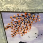 Framed  Silk  Hand Sewn oriental Landscape Of A Fishing Village 