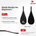 Carbon Fiber Sup Paddles  1 X 3 Section Adjustable 67  - 86  Carbon Fiber Shaft 