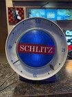 Vintage 1961 Schlitz Beer Motion Spinner Clock Light Sign Tested And Working