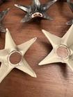 Lot Of 8 Vintage 3  Tin  Star Christmas Tree Light Reflectors