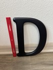 Heavy 12 Inch 3d Wooden Letter  d  Black Decorative Wall Hanging