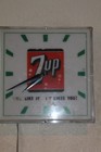 Vtg Antique Old 7up Lighted Electric Wall Clock Advertising Soda Sign Works
