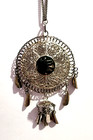 Antique Islamic Ottoman Double-sided Allah Muhammad Silvered Filigree Pendant