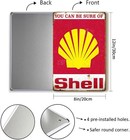 Vintage Metal Tin Signs Set Of 6  Retro Garage Signs   Oil   Gas Station Wall