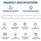 4 Pack T8 Led Tube Lights 4ft  Fluorescent Replacement  48 Inch  14w  2450lm    