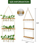 Xxxflower Wall Hanging Propagation Station With Wooden Stand 5 Bulb Vase 3 