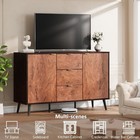 35   Tall Sideboard Storage Cabinet Shelves Drawer Organize Buffet Table Retro