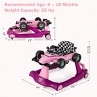 4-in-1 Baby Walker Foldable Activity Walker With Adjustable Height   Speed