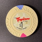 Tropicana Las Vegas Nevada  1 Casino Chip 2010 Obsolete Gaming Poker Table Game