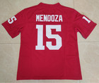 Fernando Mendoza 15 Indiana Hoosiers Red Jersey  2026 Playoff Edition   Stitched