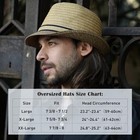  Oversize Xl Xxl Mens Summer Straw Fedoras Sun Xx-large 92569e_coffee Brown