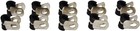 3 16-inch Black Industrial Stainless Steel Brake Line Clamps With Neoprene Cushi