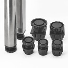 Adjustable Feet square round Tube Inserts Kit Furniture Glide Adjustable Leveler