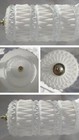 Vintage Pair Art Deco Hollywood Regency Frosted   Clear Glass Swag Light Globes