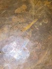 Antique Hand-hammered Copper Charger 12  Rolled Edge   Heavy Patina Primitive