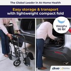 Drive Medical Tr37e-sv Lightweight Folding Transport Wheelchair Silver