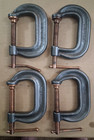 4 Hargrave Vintage C-clamp 2  Inch No 400 Cincinnati Tool Cleaned   Oiled