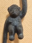 Vintage Cast Iron 8  Hanging Monkey Planter Hook - Forged In Post-war Japan