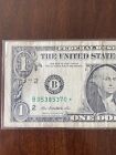 2013 B  1 Dollar Star Note Duplicated Serial Number Dollar Bills Error 05385370 