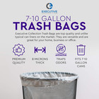 Clear 7-10 Gallon Trash Bags  Bulk Pack - Medium Size Garbage Bin Liners For Off