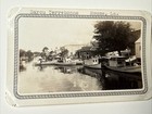 1937 Bayou Terrebonne Houma Louisiana Boats Docks Houses Vtg Texaco Fuel Photo