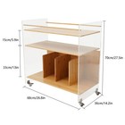 Acrylic bamboo End Table Side Table Modern 3-tier End Table With Four Wheels Usa