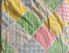 Multicolor Patchwork Quilted Cotton Quilt  Floral   Garden  Rectangular