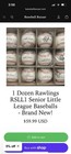 1 Dozen Rawlings Rsll1 Senior Little League Baseballs - Brand New 