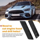 Car Hood Vent Universal Air Flow Intake Louver Scoop Bonnet Cover Gloss Black